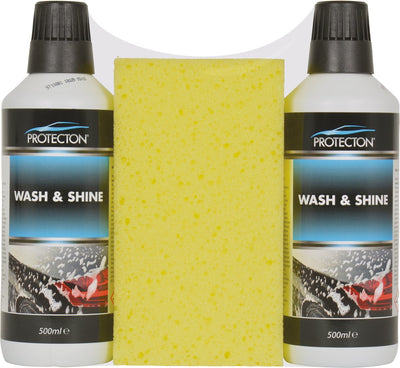 Reinigungsset Wash Shine mit Schwamm 1 Liter 3-teilig