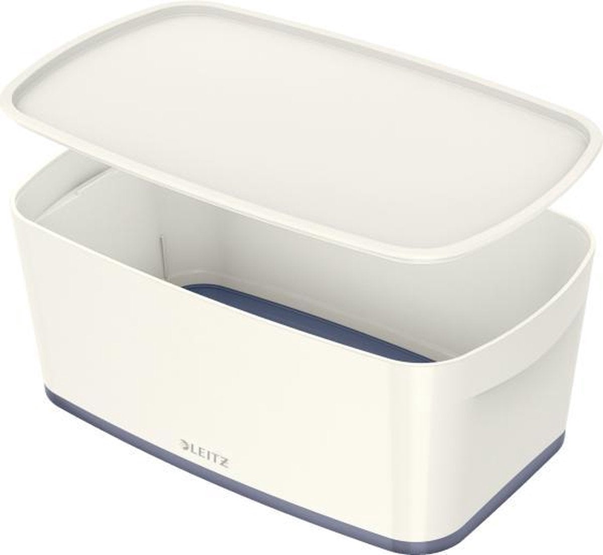 Leitz mybox® Aufbewahrungsbox mit Deckel – klein – Grau und Weiß