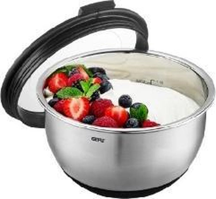 Gefu muovo Rührschüssel mit Deckel – 600 ml – Edelstahl – rutschfest – ø 12 cm