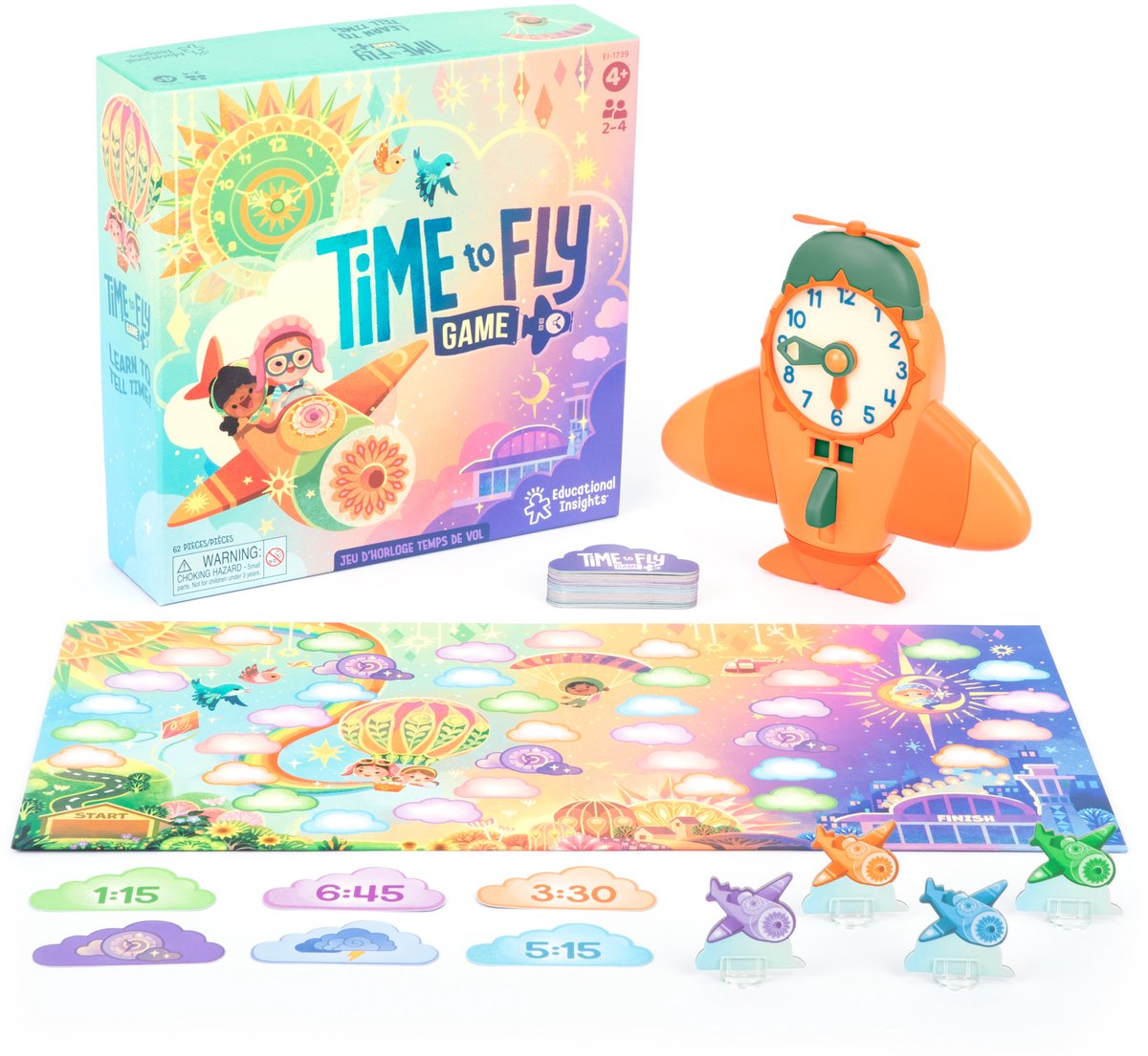 Lernressourcen: Time to Fly-Uhrenspiel – 3+