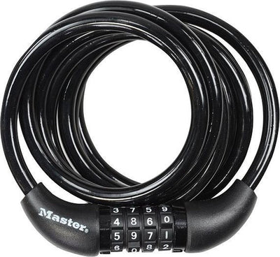 Masterlock Spiralkabelschloss, 1,80 m x 8 mm – 8221eurdpro 8221eurdpro