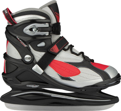 Nijdam Eishockeyschlittschuh - Pro-Line - Semi-Soft-Schuh - Schwarzgrau - Größe 37