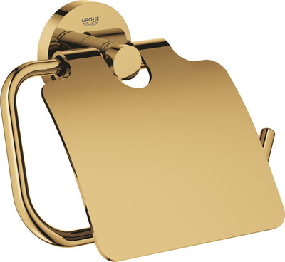 Grohe Essentials Toilettenpapierhalter – mit Deckel – Cool Sunrise (glänzendes Gold) – 40367gl1