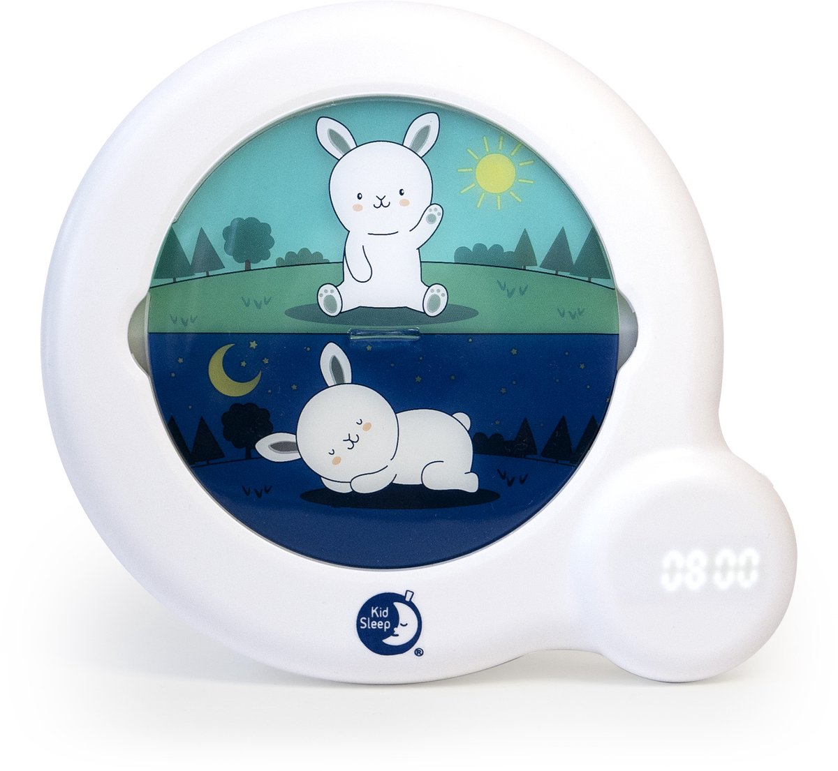 Pabobo kid'sleep essential Schlaftrainer Kinder – 3-in-1 LED-Kinderwecker mit Projektion – Weiß