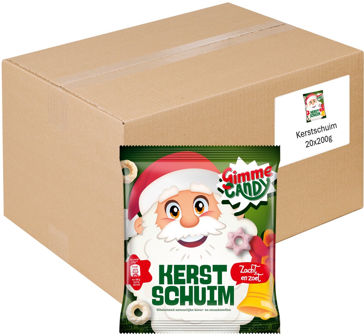 Gimme Candy - Weihnachtsschaum - 20 Beutel - 200 Gramm