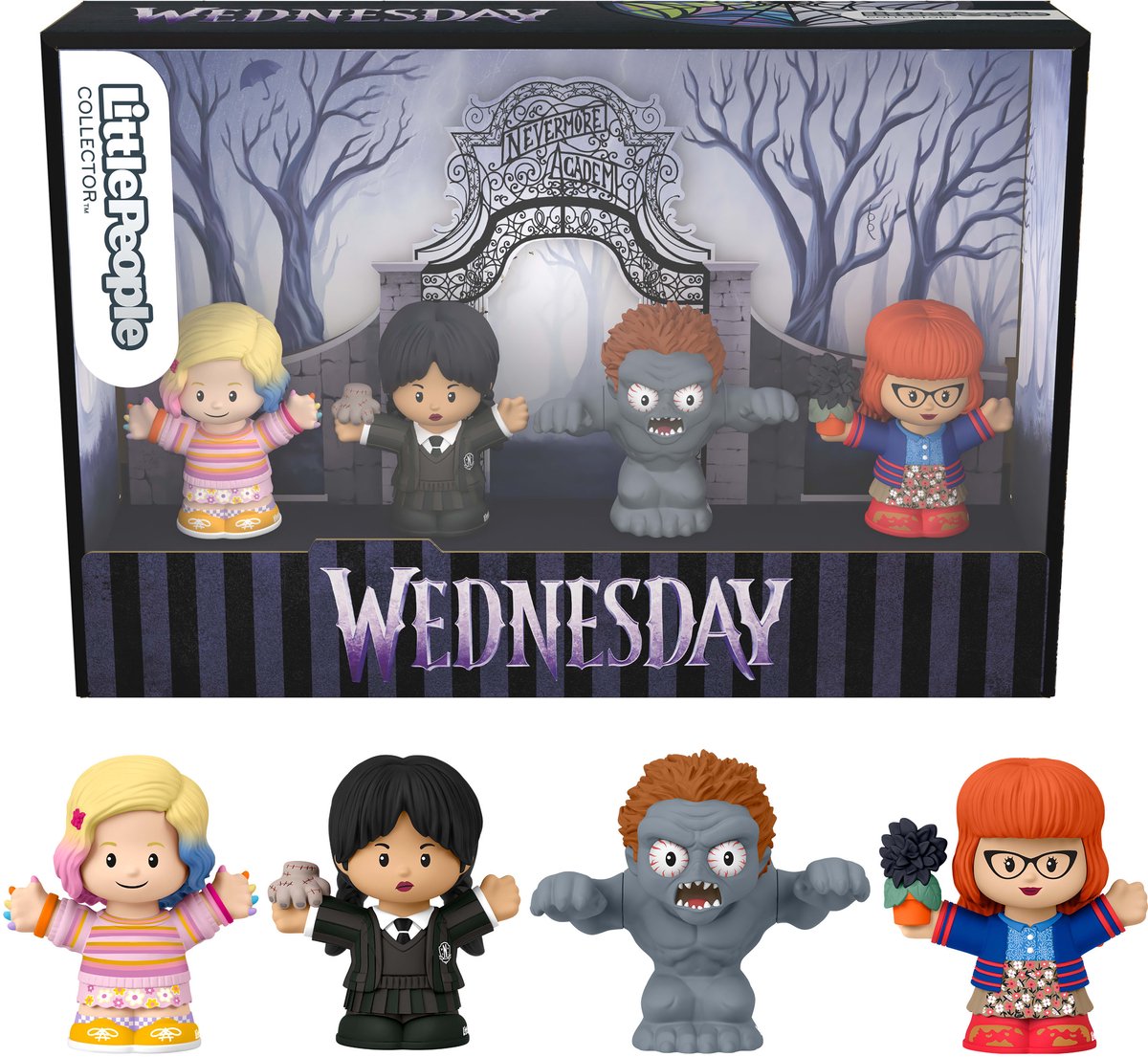 Fisher-Price Little People Collector Wednesday-Sondereditionsset für Erwachsene und Fans – 4 Figuren