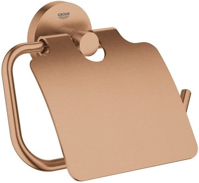 Grohe Essentials Toilettenpapierhalter – mit Deckel – Sunset Gold (Mattbronze) – 40367dl1