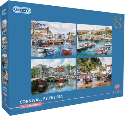 Gibsons Puzzle Cornwall by the Sea 4x500 Teile Pappe.