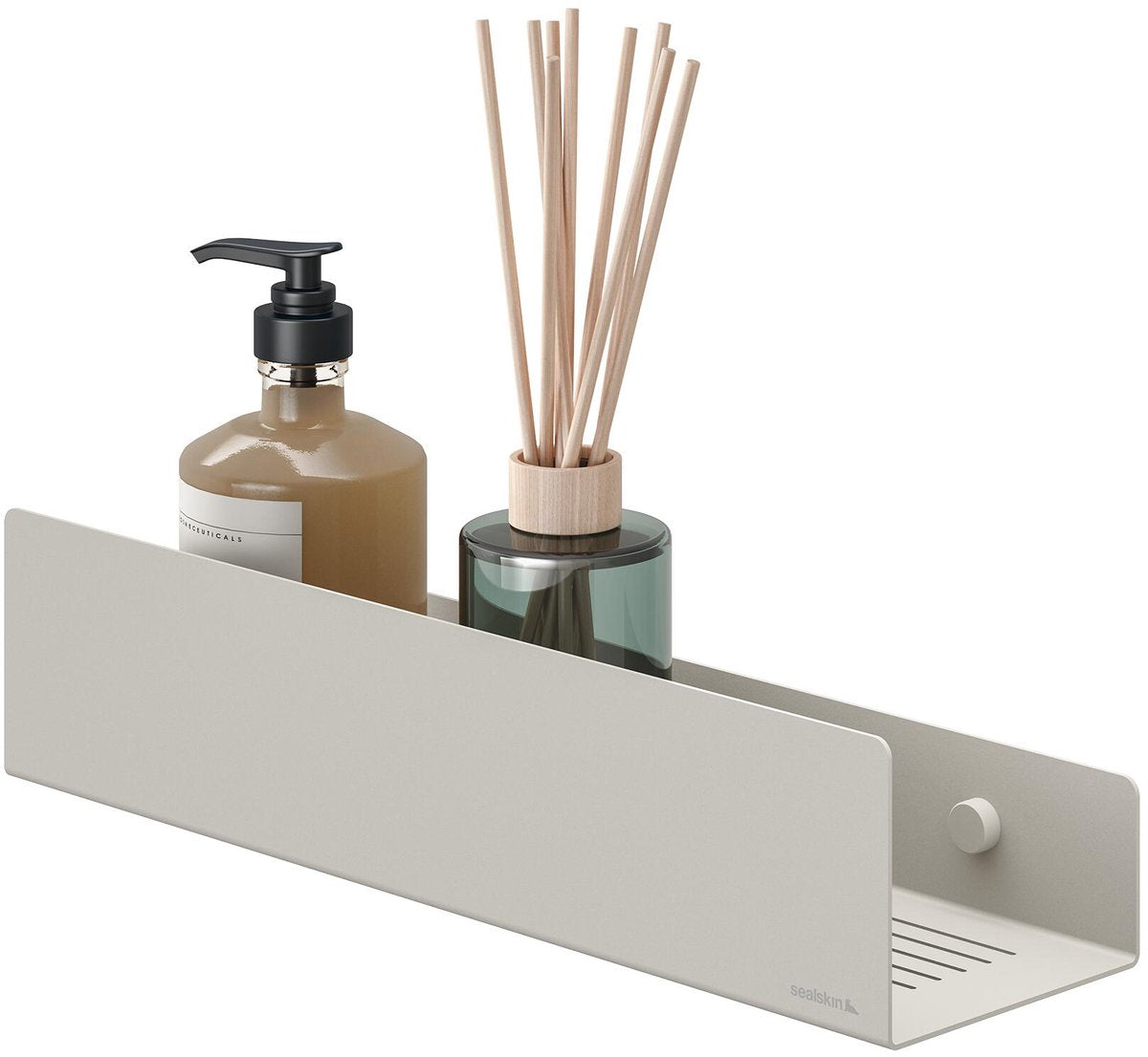 Sealskin Brix – Duschregal – Wandregal 35 cm – Greige – Beige – 35 x 10 x 8 cm