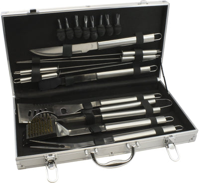 Leopold Vienna - Grillbesteck 18-teiliges Set im Grillkoffer - Grillzubehör