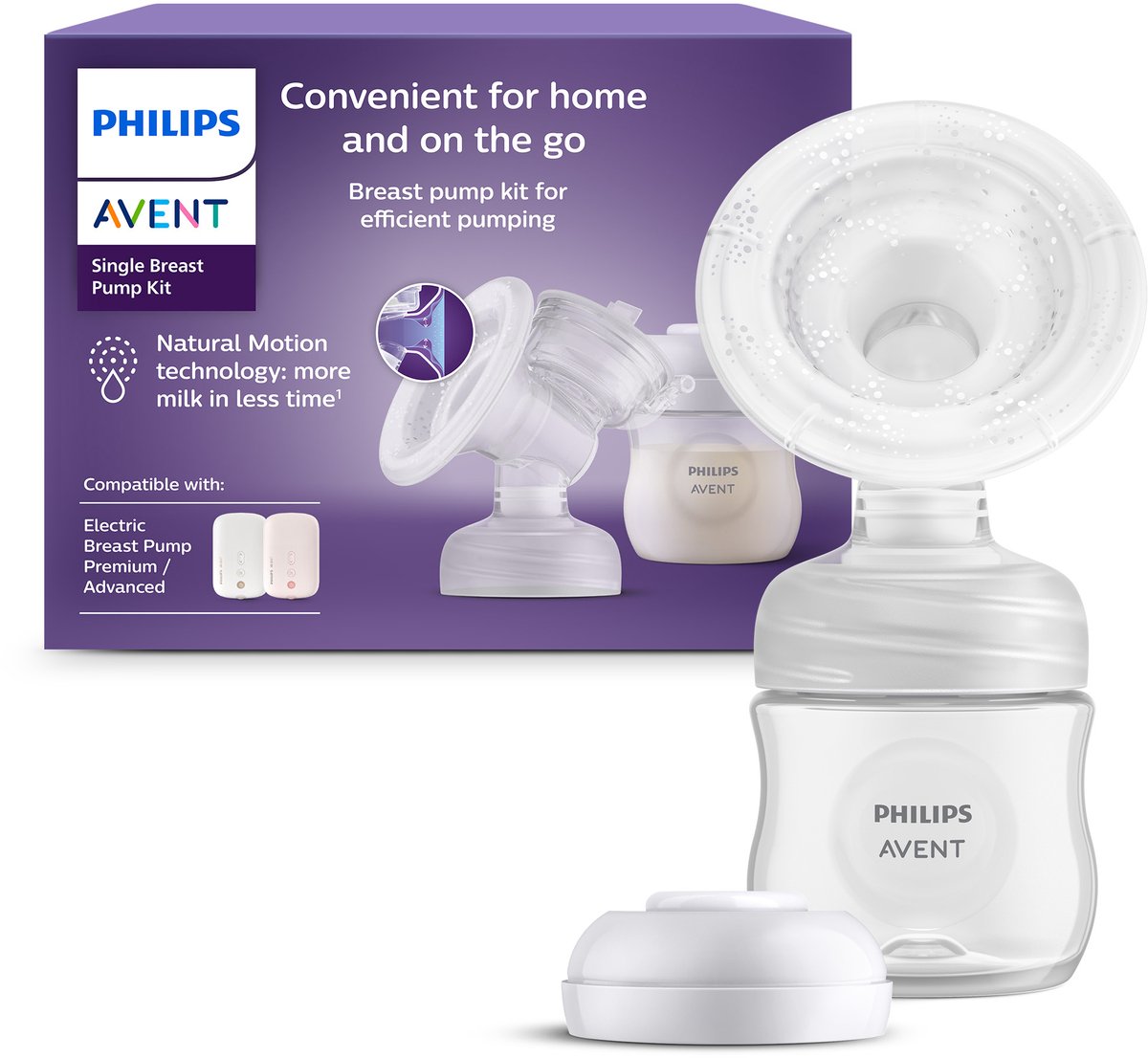 Philips Avent Extrapumpenset – einzelne elektrische Milchpumpe – Erweiterungsset – bequeme Silikonkissen – scf337 01