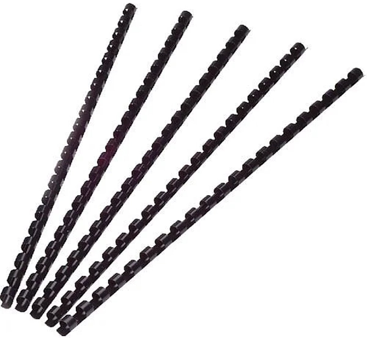Q-Connect Binderücken 8mm 21 Ringe 100 Stück schwarz