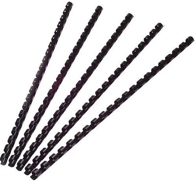 Q-Connect Binderücken 8mm 21 Ringe 100 Stück schwarz
