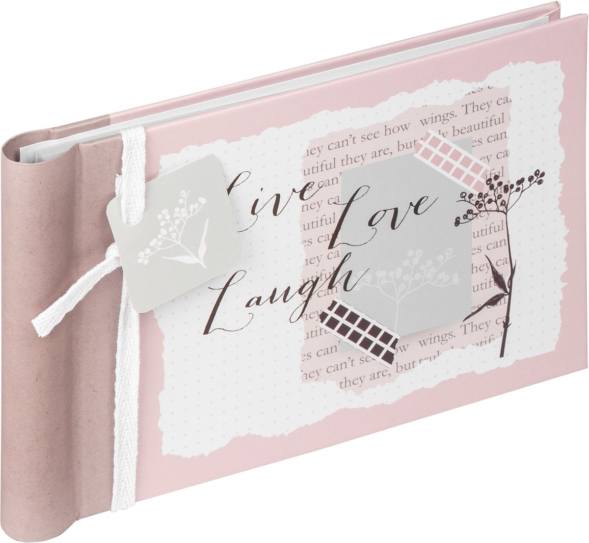 Walther ma-135 Lovely - Mini-Einsteckalbum mit Spirale - 36 Fotos 10 x 15 cm - rosa gemustert