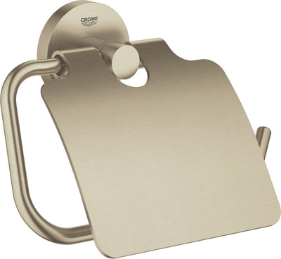 Grohe Essentials Toilettenpapierhalter – mit Deckel – gebürstetes Nickel – 40367en1