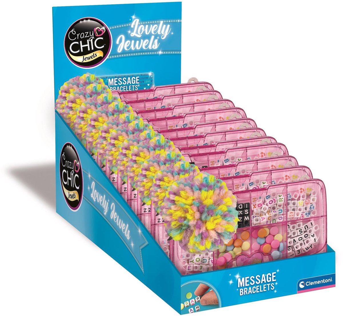 Clementoni Crazy Chic Schmuck Erstellen Sie Perle Set in Storagebox Pink