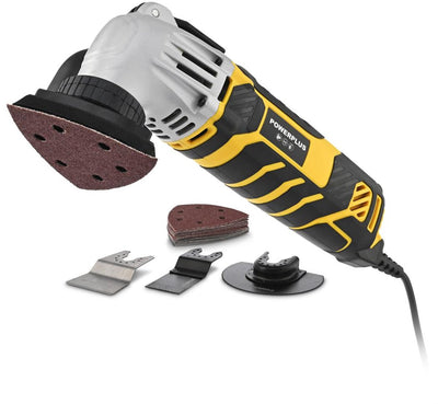 Powerplus Elektro-Oszillier-Multitool POWX1344 – Multitool 310 W bis 21.000 U/min – inkl. 22 Zubehörteile
