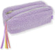 Känguru-Federmäppchen – Beach Happy – lila Fell – 18 x 8 x 7 cm – zwei Fächer – k-pm320032