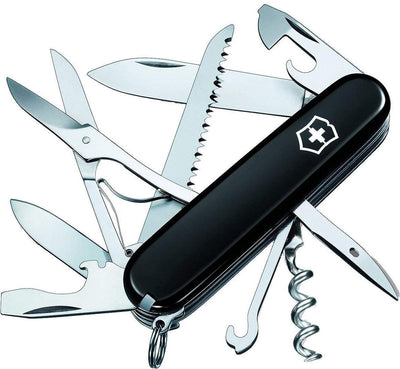 Victorinox mittelgroßes Taschenmesser für die Jagd, Schweizer Taschenmesser mit 15 Funktionen