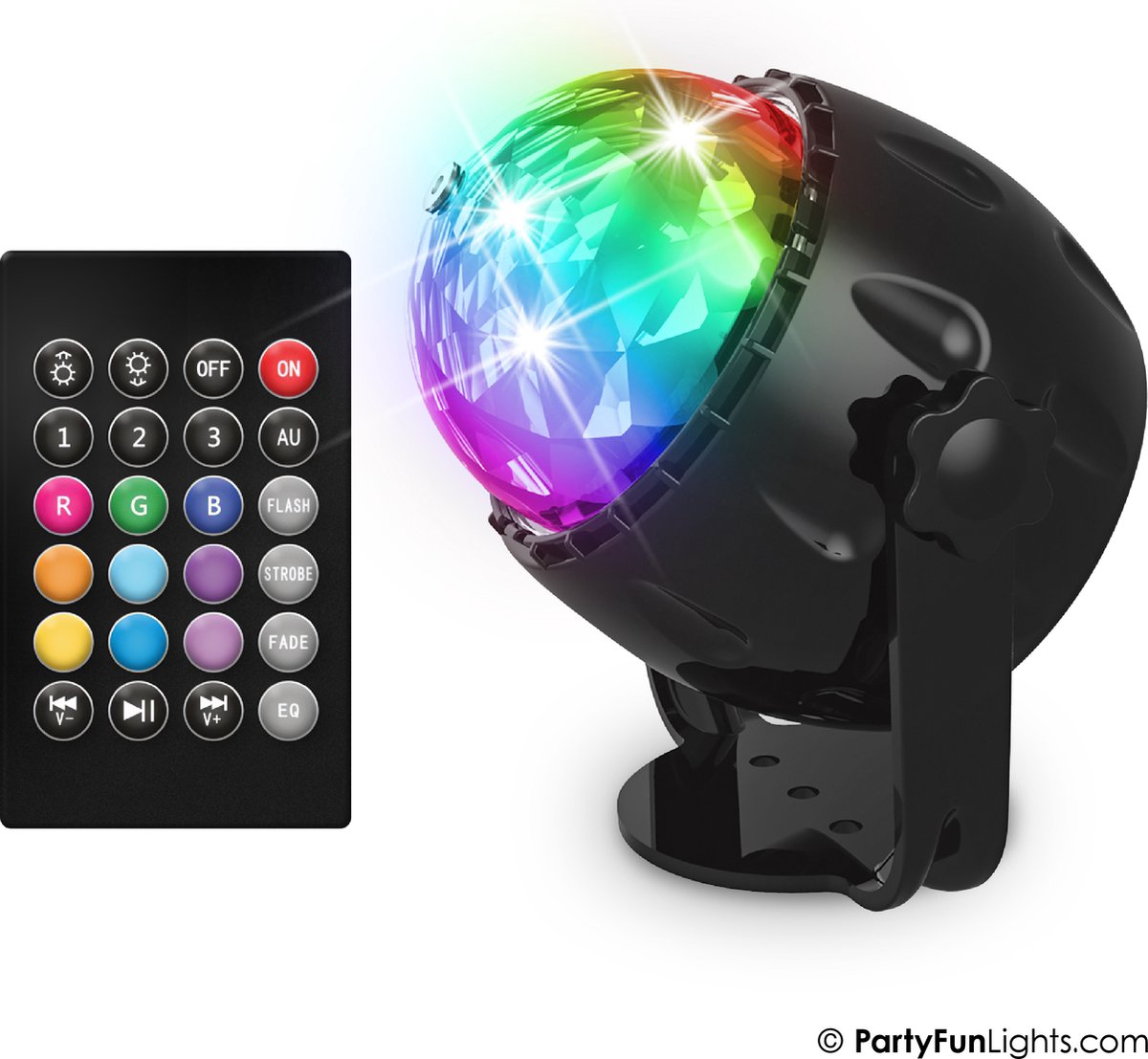 Partyfunlights - Partylampe - LED - USB - Lautsprecher - Fernbedienung
