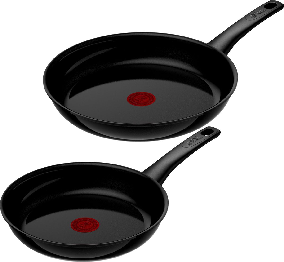 Tefal Renew Black On - Keramik-Bratpfannenset - ø24 ø28 cm - PFAS-frei - für Induktion geeignet