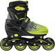 Roces Jokey X verstellbare Inline-Skates Jungen – Inline-Skates – Mitwachs-Skates – Schwarz Grün – Größe 26–29