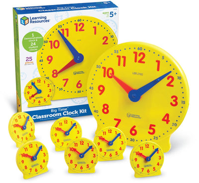 Lernressourcen Big Time® Klassenzimmer-Uhren-Set – 5+
