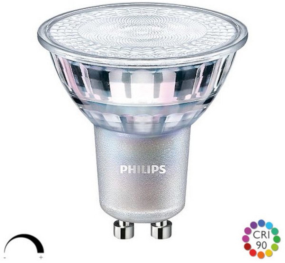 Philips LED Philips - Master Value LED Spot Gu10 Par16 3,7W 365lm 60D - 930 Warmweiß | beste Farbwiedergabe - dimmbar - ersetzt 50W