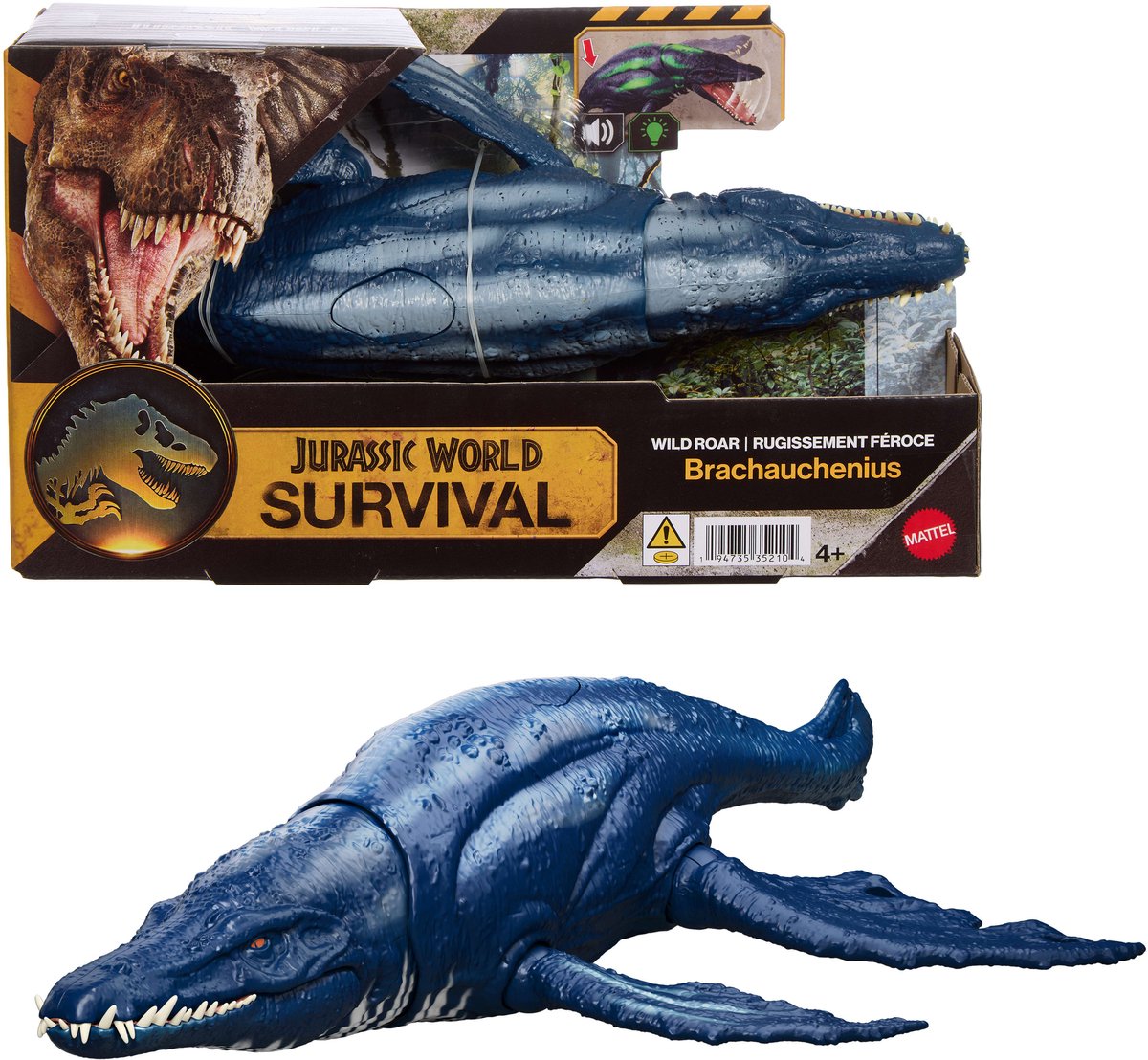 Mattel Jurassic World Wild Roaring Brachauchenius – mit Licht und Ton