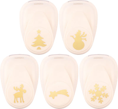 Vaessen Kreativ-Stanzerset - Figurenstanzer - Weihnachten - 5-tlg. - 1 bis 2,5 cm