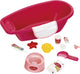 Klein Toys Princess Coralie Puppenpflege Babybadewanne – 12-teiliges Set – 51 cm – Rosa