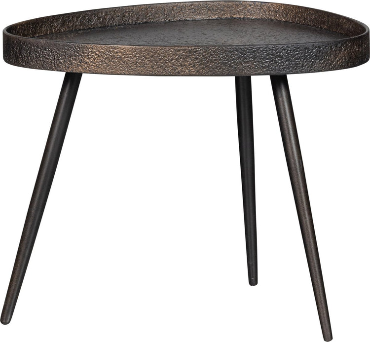 Woood rohe Beistelltische – Zink – antike Bronze – 39 x 71 x 52