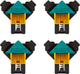 Wolfcraft - Eckzwingen 4 Stück - Eckzwingen-Set - Eckklemmzwingen - 8626000