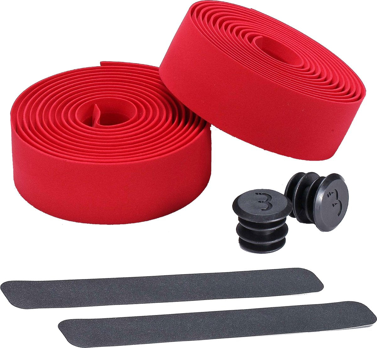 Bbb Cycling Lenkerband Rennrad – selbstklebendes Lenkerband mit Stretchmaterial – rutschfest – Länge: 200 cm – Dicke: 2 mm – inklusive Lenkerkappen – rot – Rennband BHT-01