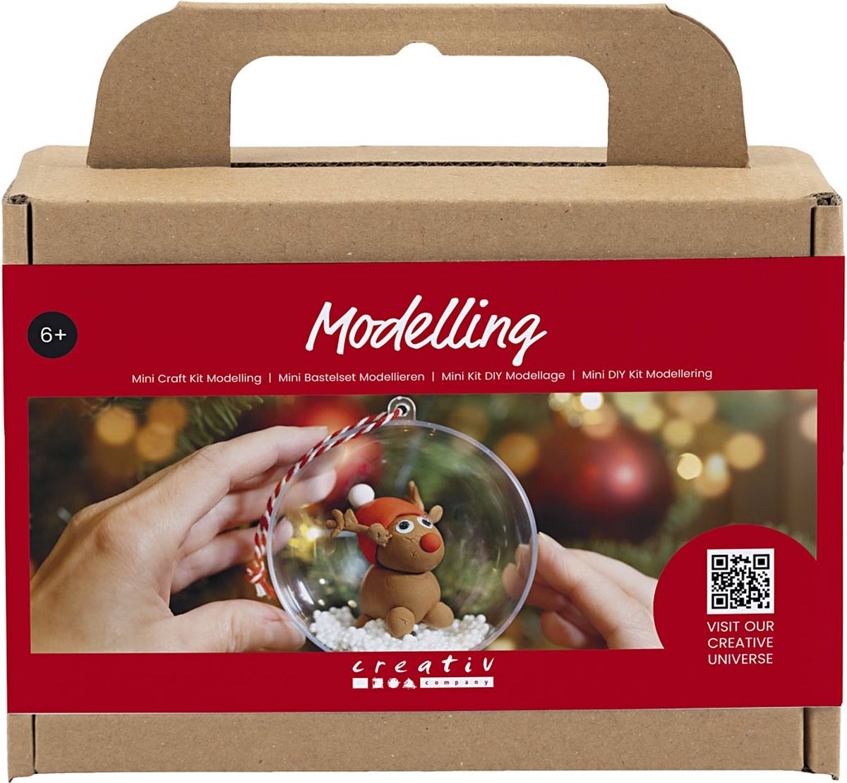 Creativ Company Mini-Hobby-Set Bildhauerei, Rentier, 1 Box