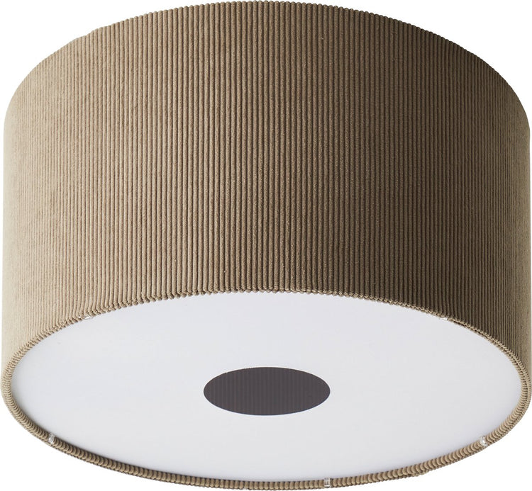 Brilliant Tony – Deckenleuchte – E27 max. 1 x 25 W – gerippter Stoff – Grau – 45 cm
