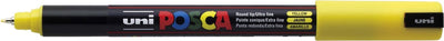 UNI-POSCA POSCA-Marker, AFM PC-1MR, Leitungsdicke 0,7 mm, Extra-Fine, Gelb, 1 Stück