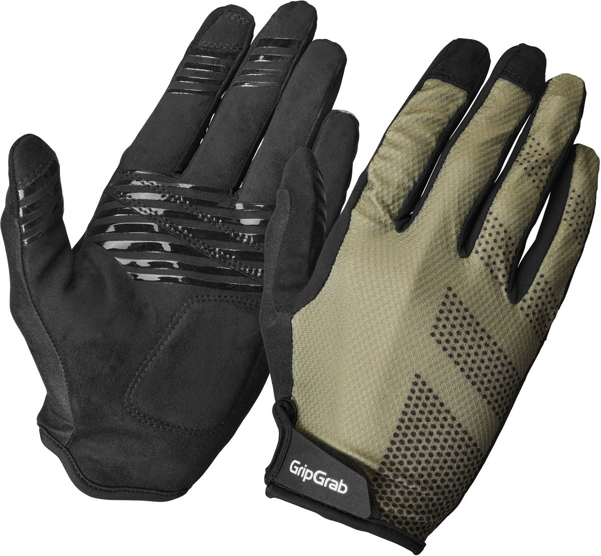 Gripgrab – Ride Lite Langfinger-Sommer-MTB-Gravel-Fahrradhandschuhe mit Polsterung – Unisex – Olivgrün