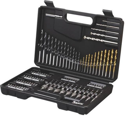 Black+Decker A7200-XJ – Bohrer- und Bit-Set – 109-teilig – titanbeschichtetes HSS