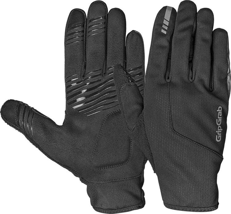 Gripgrab - Hurricane 2 winddichte Frühlings-Herbst-Fahrradhandschuhe Langfinger mit Polsterung - Schwarz - Unisex - Größe S