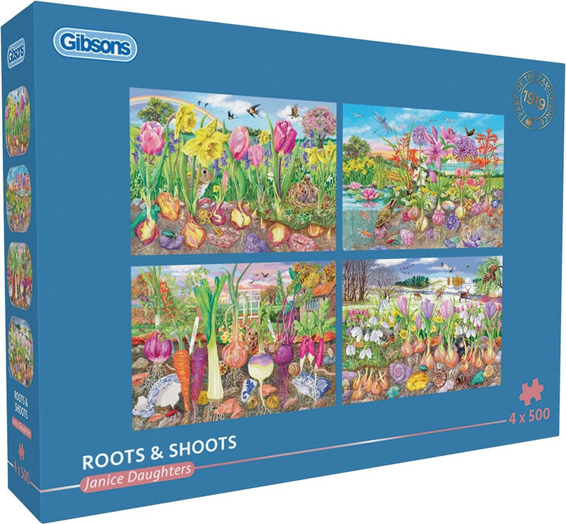 Gibsons – Roots Shoots (von Janice Daughters) – 4×500 Teile 48×34cm (B×H) – Puzzle für Erwachsene
