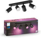 Philips Hue Fugato Aufbaustrahler – weißes und farbiges Licht – 4 Spots – Schwarz