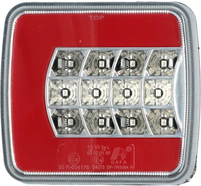 Carpoint LED-Rücklicht - rechts - 12 24 Volt - 4 Funktionen - Rücklicht, Bremslicht, Fahrtrichtungsanzeiger, Kennzeichenlicht - Schraubbefestigung für montierte Anschlussdrähte - Abmessungen 104x97mm