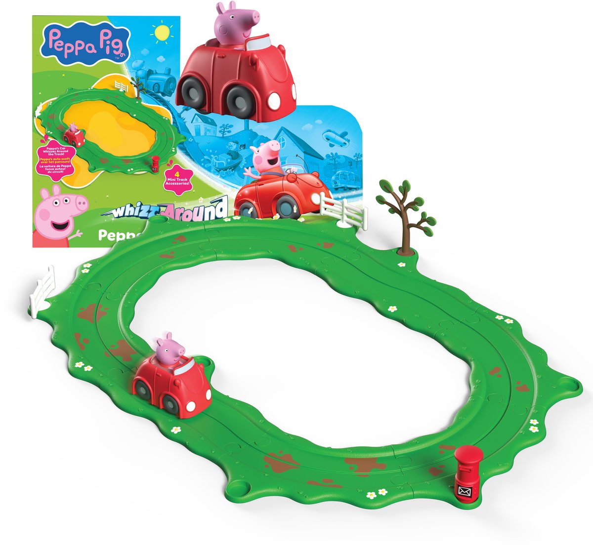 Spectron Peppa Pig flitzt herum – Peppas kleines rotes Auto-Set