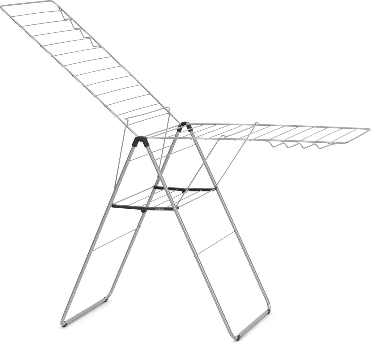 Brabantia Hangon Wäscheständer 25 m – faltbarer Wäscheständer – Metallic-Grau