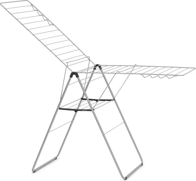 Brabantia Hangon Wäscheständer 25 m – faltbarer Wäscheständer – Metallic-Grau