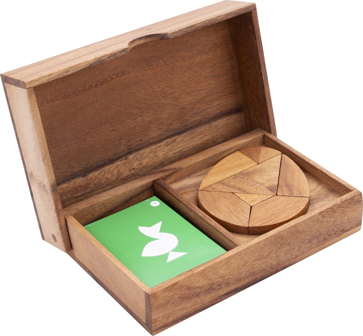 Longfield Doppel-Tangram-Ei – Holzpuzzlespiel – Lern-Denkspiel – Tangram-Ei-Form – logische Denksportaufgabe – Engelsherz