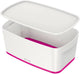 Leitz mybox® Aufbewahrungsbox - mit Deckel - rosa weiß