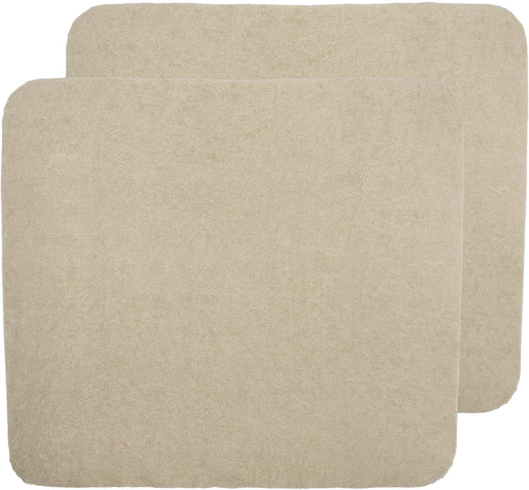 Meyco Baby Uni Wickelauflagenbezug – 2er-Pack – Frottee – Sand – 85 x 75 cm