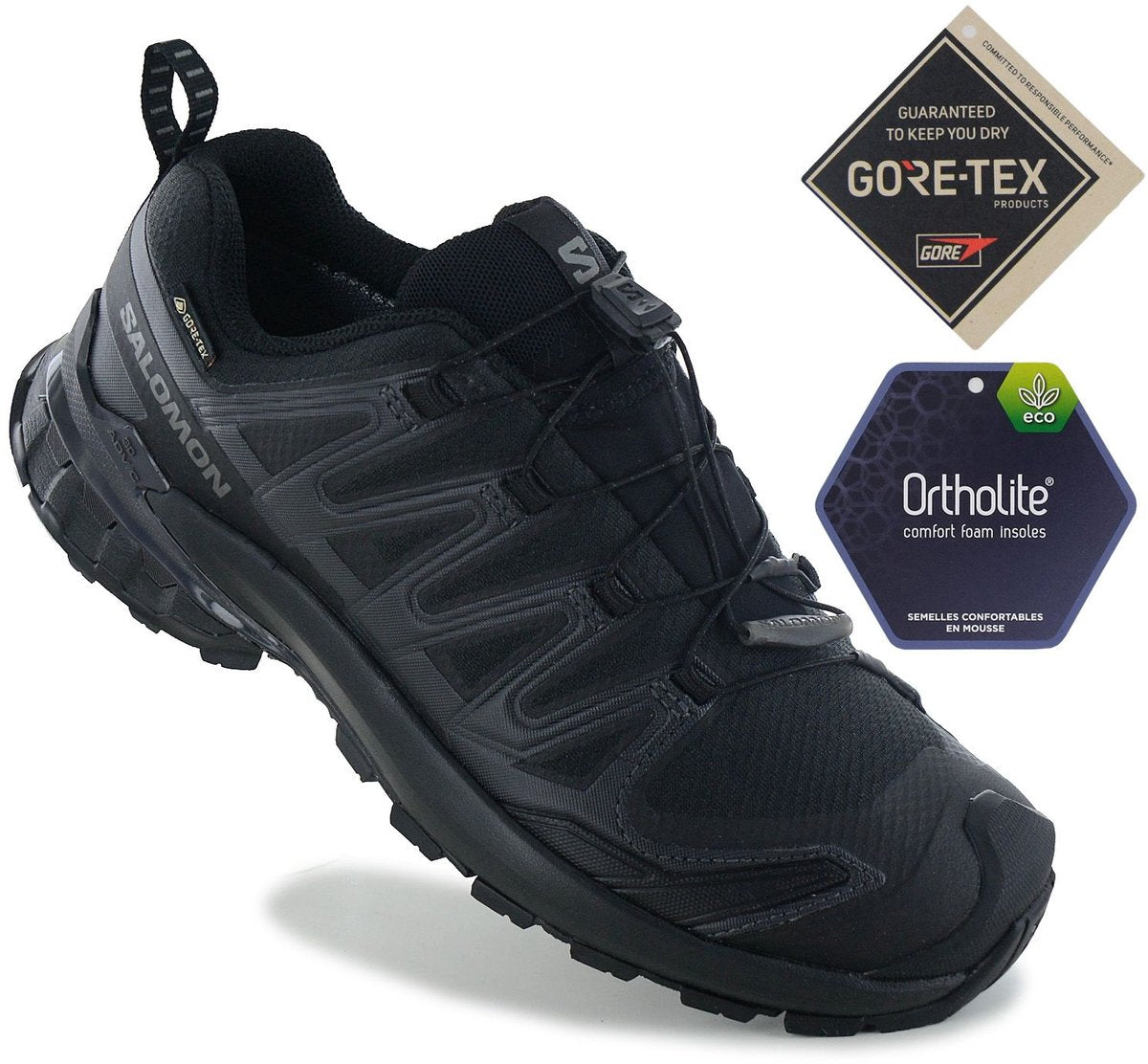 Salomon - xa pro 3d v9 gore-tex w - niedrige Wanderstiefel Damen - Schwarz Schwarz Weiß